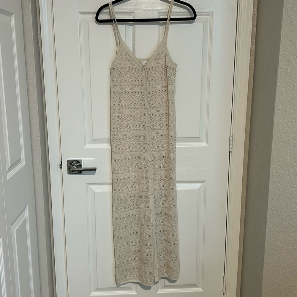 Mango crochet knit dress